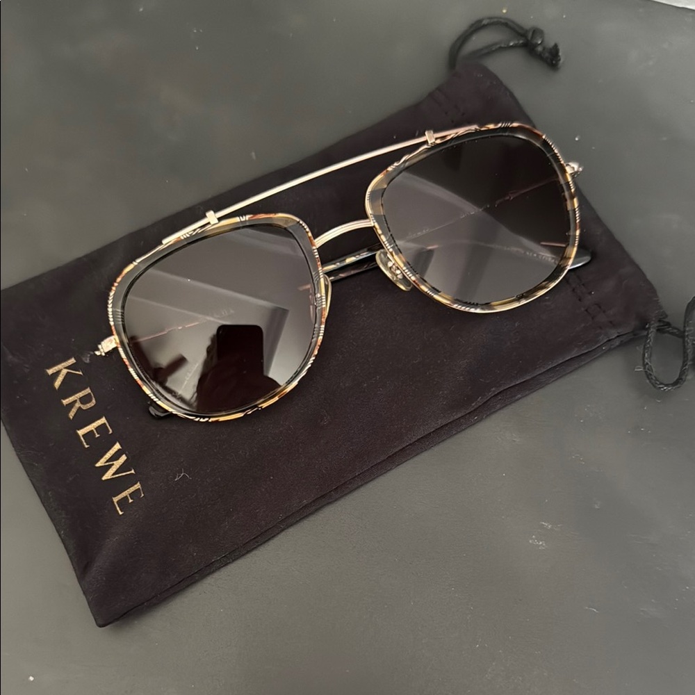 KREWE Tortoise and Gold Sunglasses